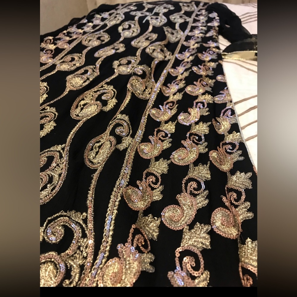 Heavy work fancy party wedding guest dress
